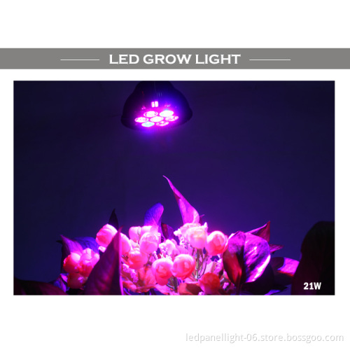 High quality E27 21W led grow light with CE&RoHS approved 2 years warranty